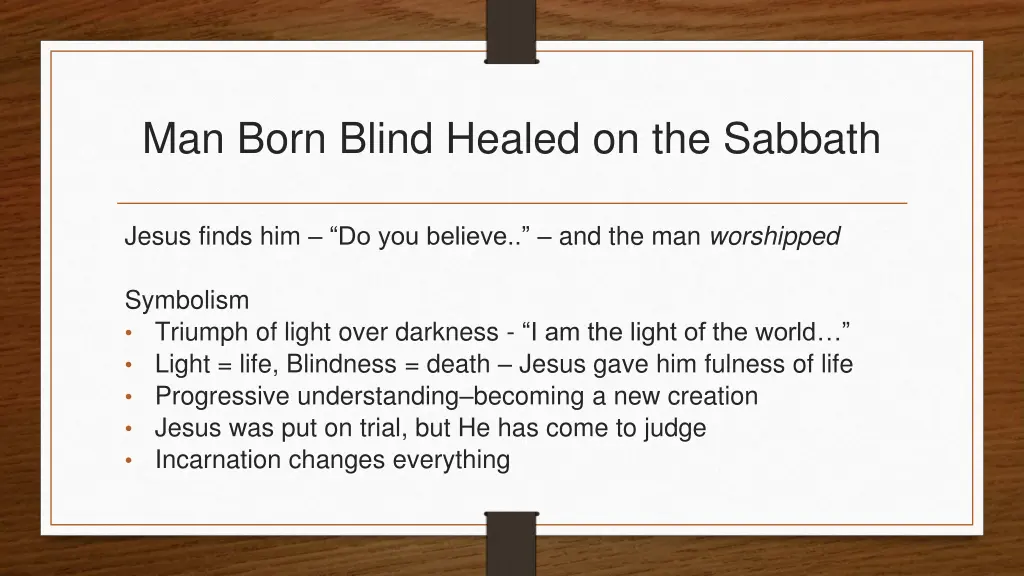 man born blind healed on the sabbath
