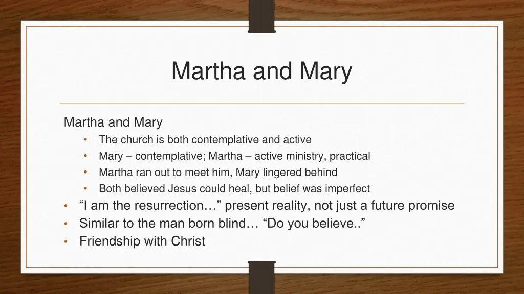martha and mary
