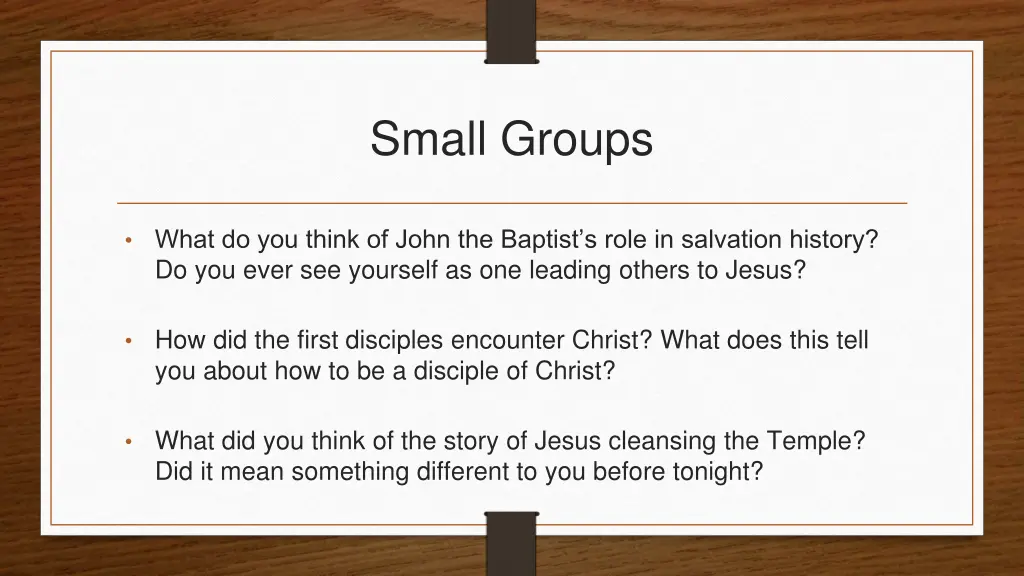 small groups