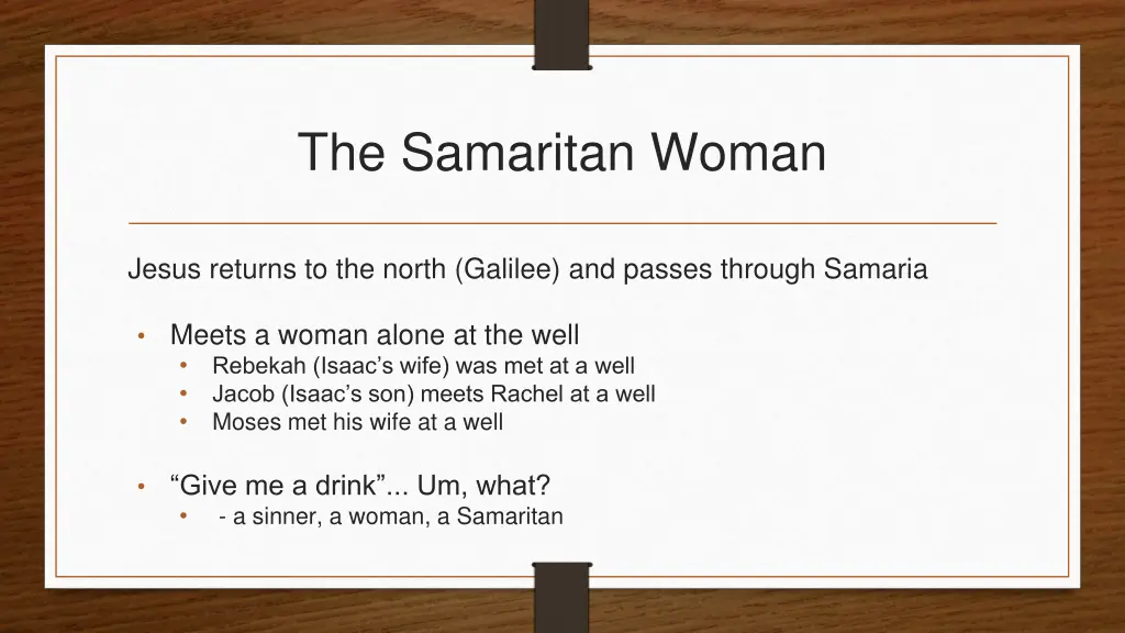 the samaritan woman