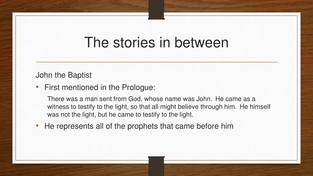 the stories in between