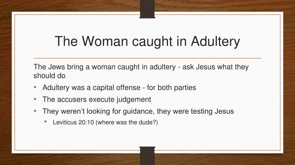 the woman caught in adultery