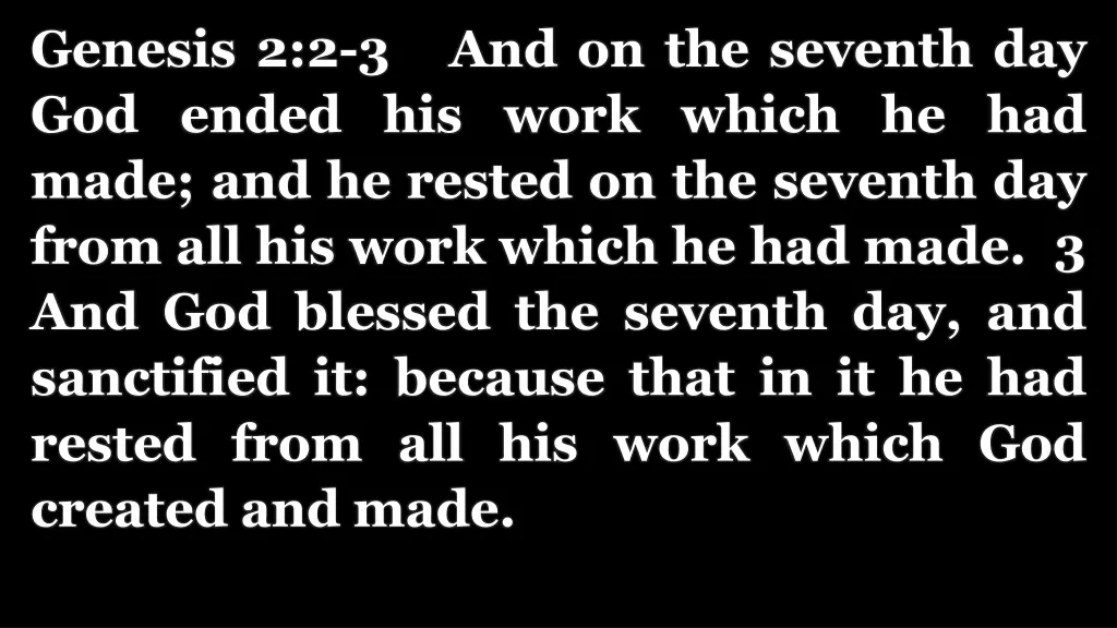 genesis 2 2 3 and on the seventh day god ended