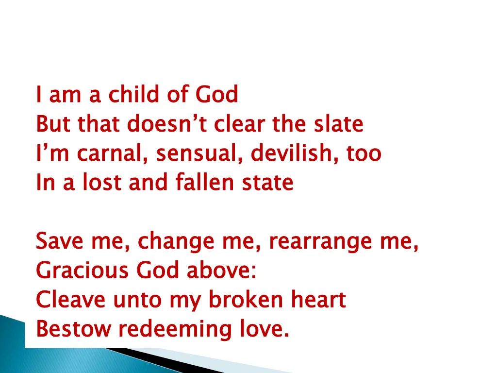 i am a child of god but that doesn t clear