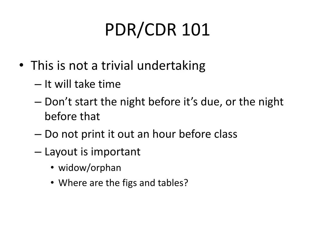 pdr cdr 101 10