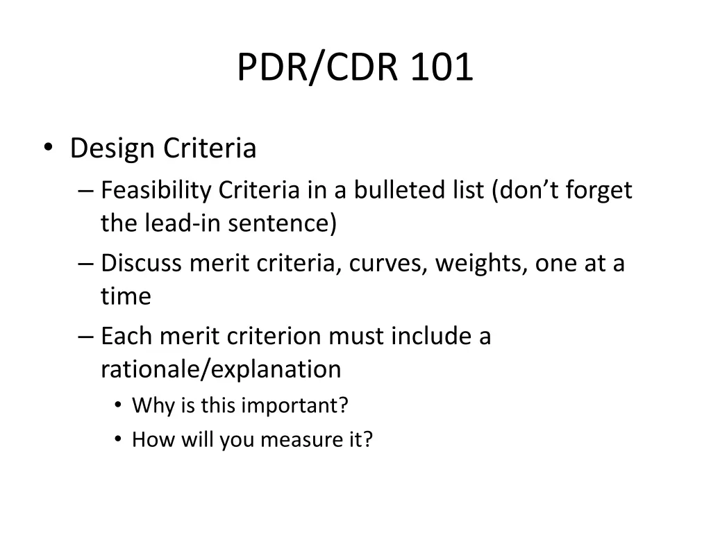 pdr cdr 101 5