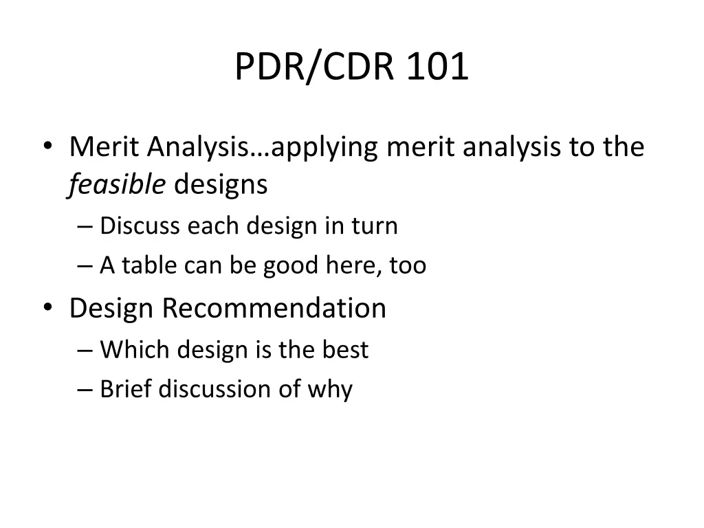 pdr cdr 101 7