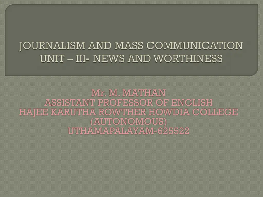 mr m mathan