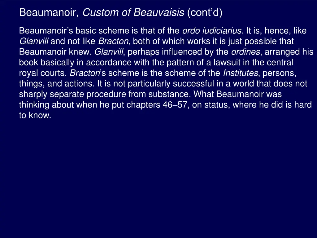 beaumanoir custom of beauvaisis cont d 2