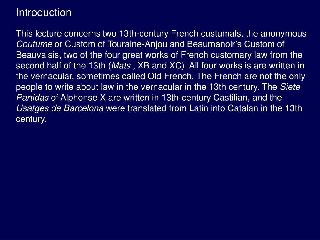 introduction