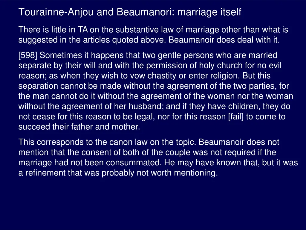 tourainne anjou and beaumanori marriage itself