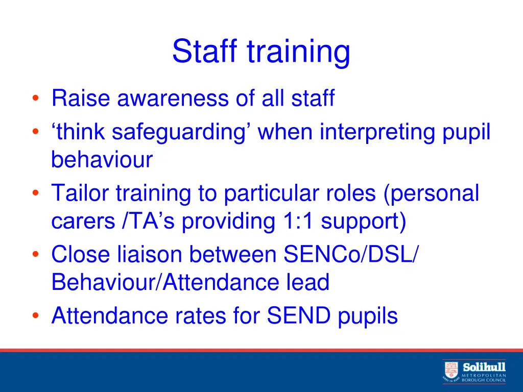 staff training