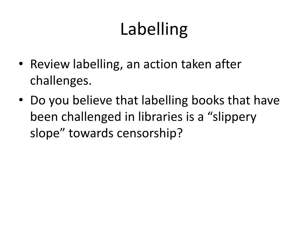 labelling
