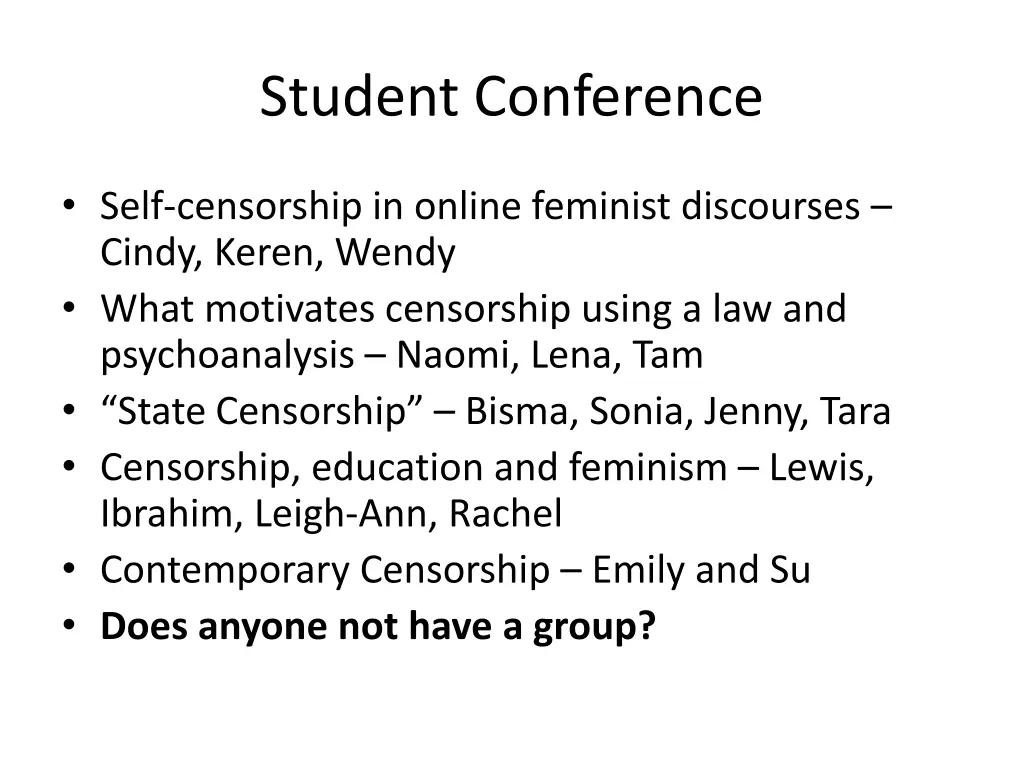 student conference 1