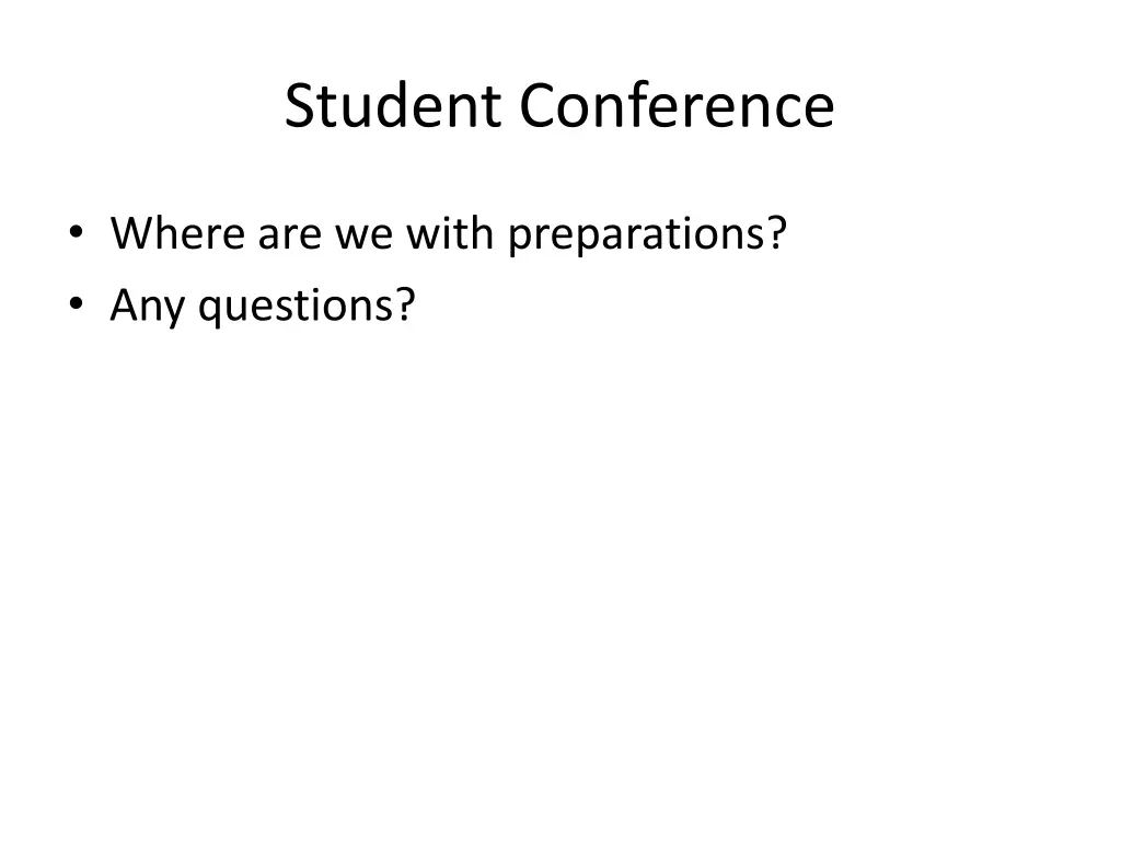 student conference