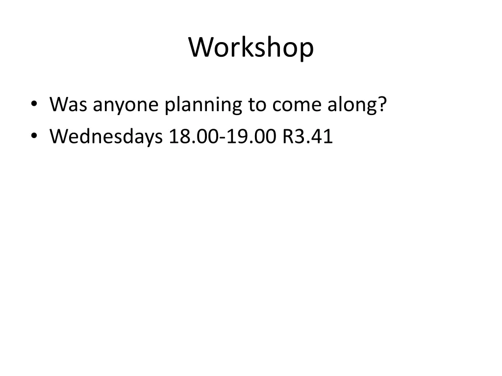 workshop