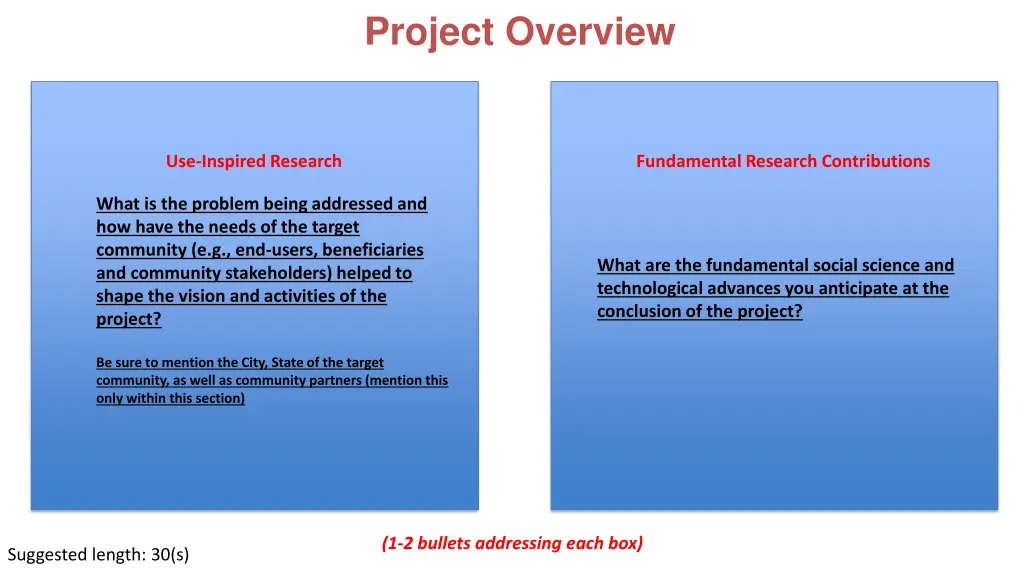 project overview 1