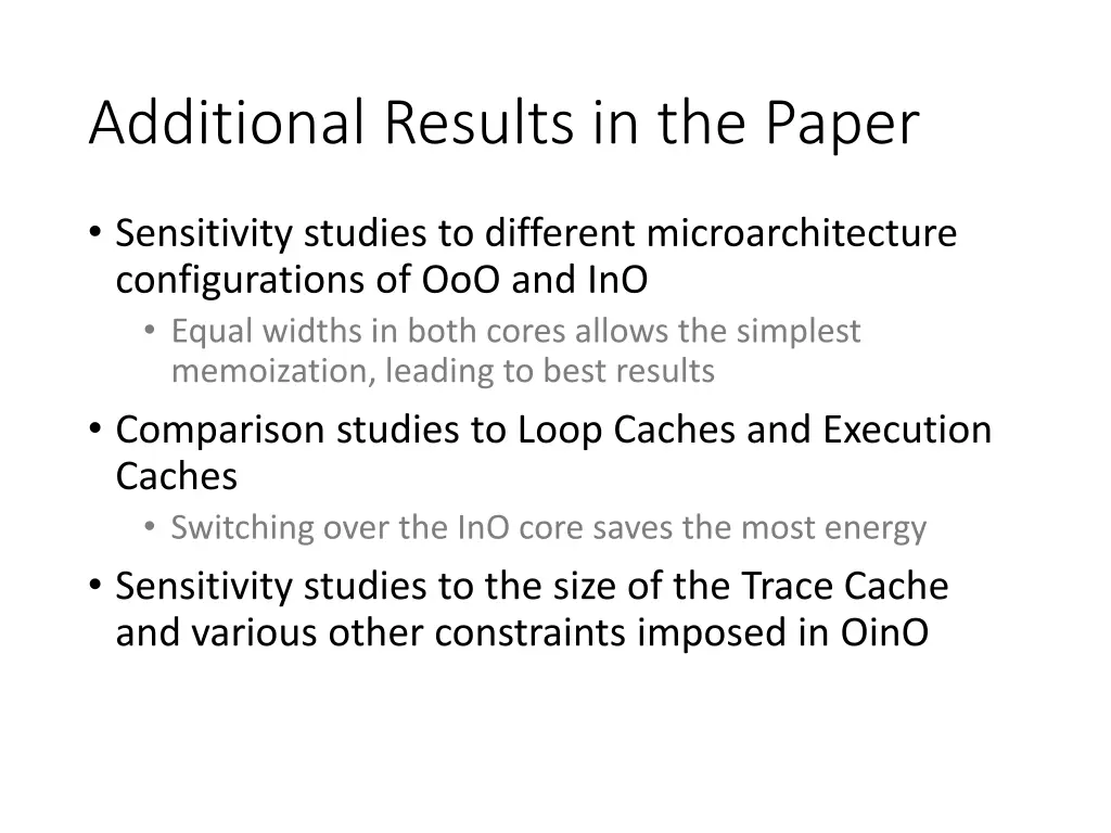 additional results in the paper