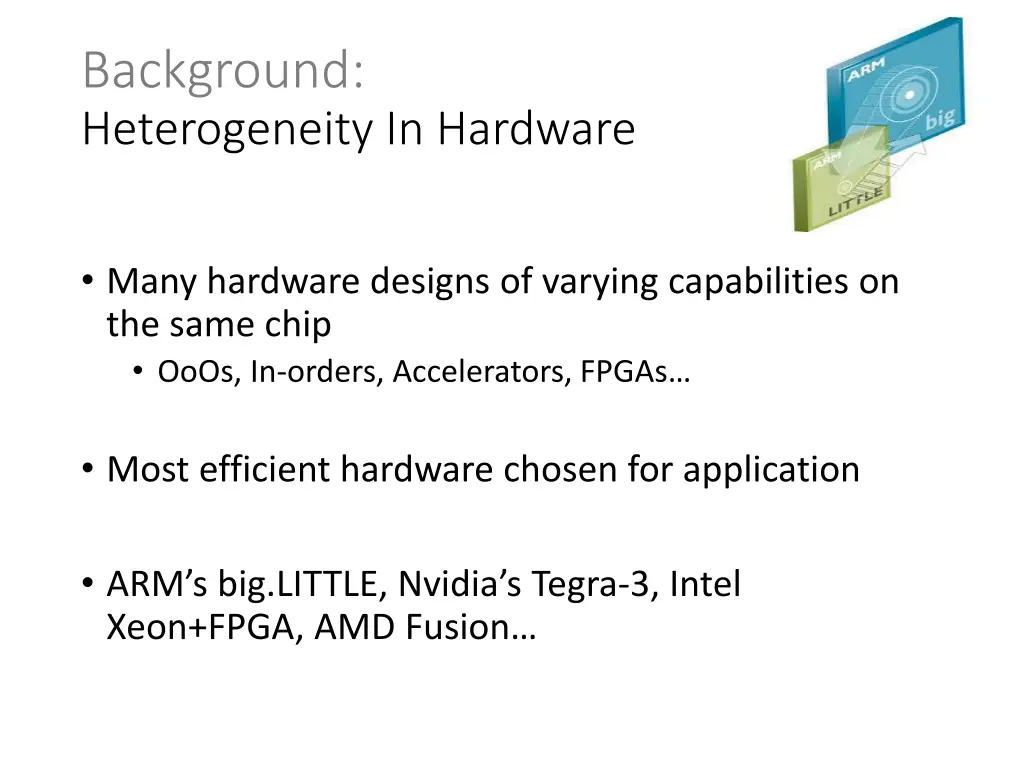 background heterogeneity in hardware