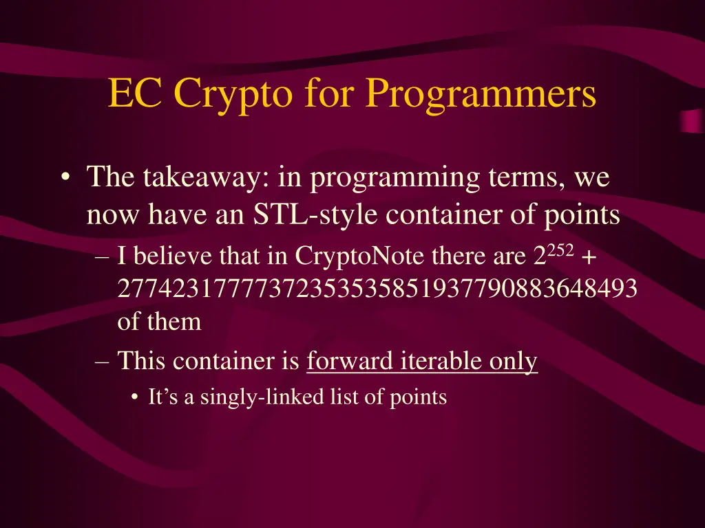 ec crypto for programmers
