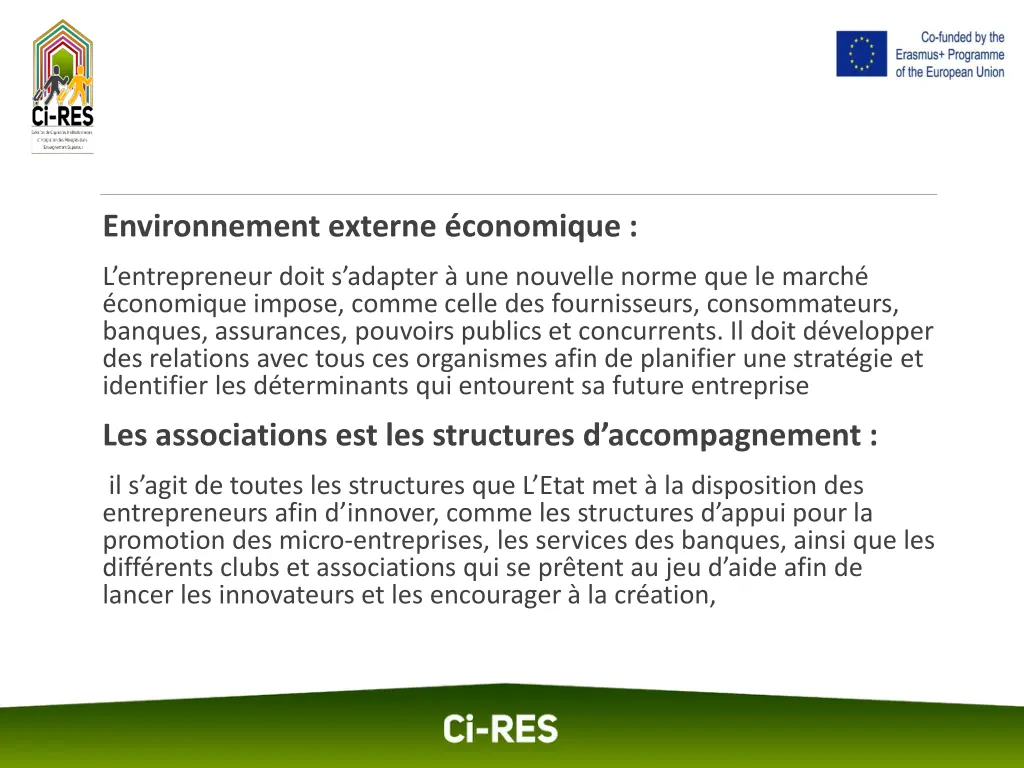 environnement externe conomique