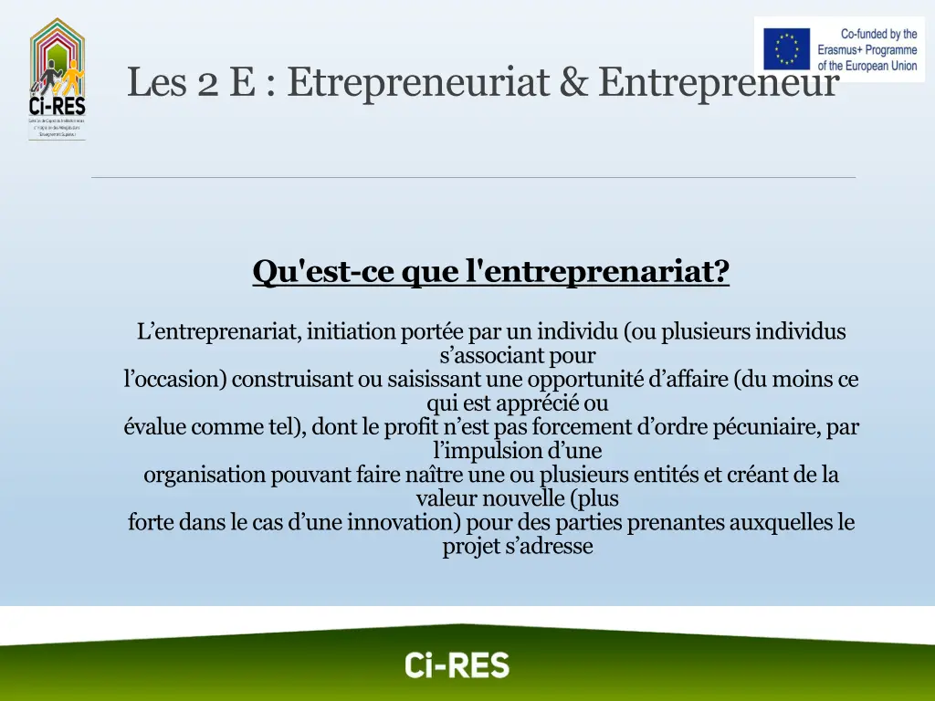 les 2 e etrepreneuriat entrepreneur 1