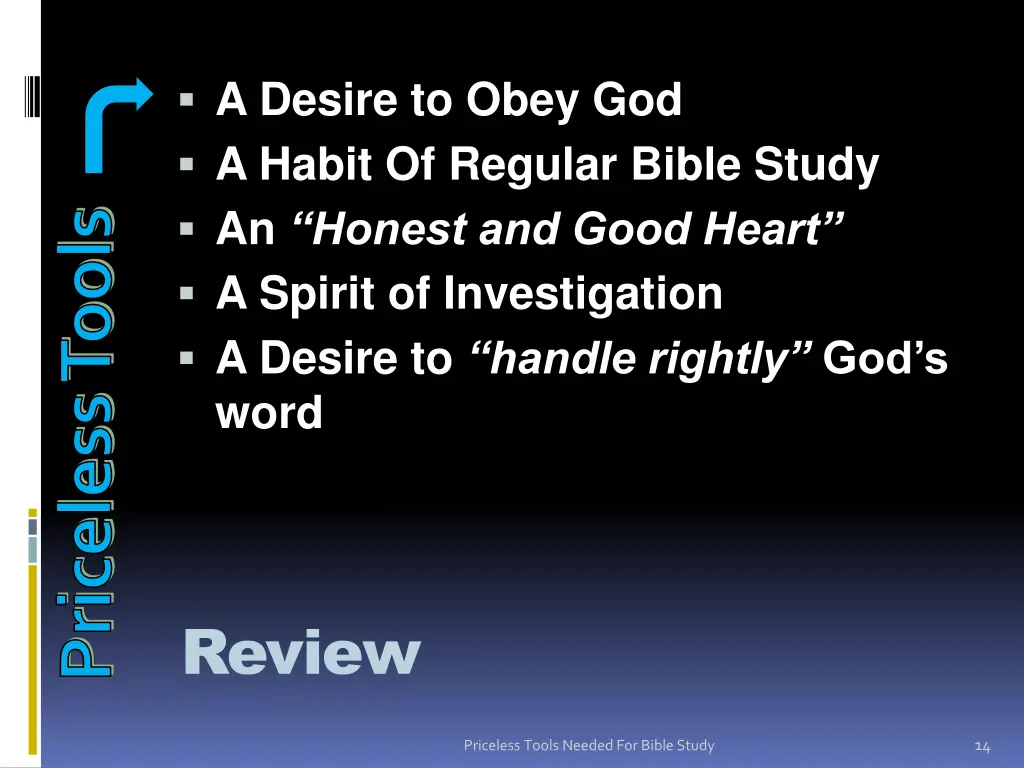 a desire to obey god a habit of regular bible