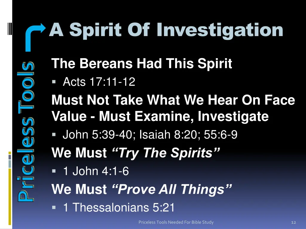a spirit of investigation