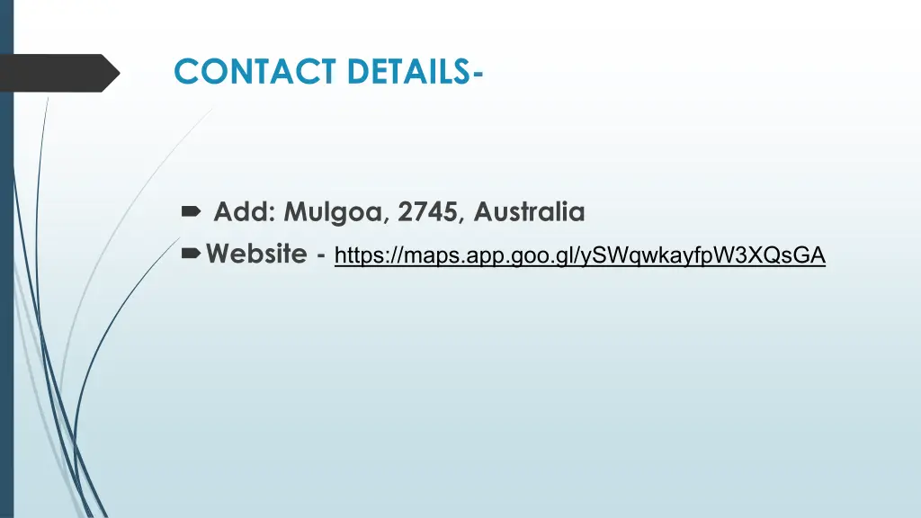 contact details
