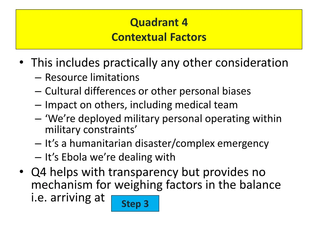 quadrant 4 contextual factors