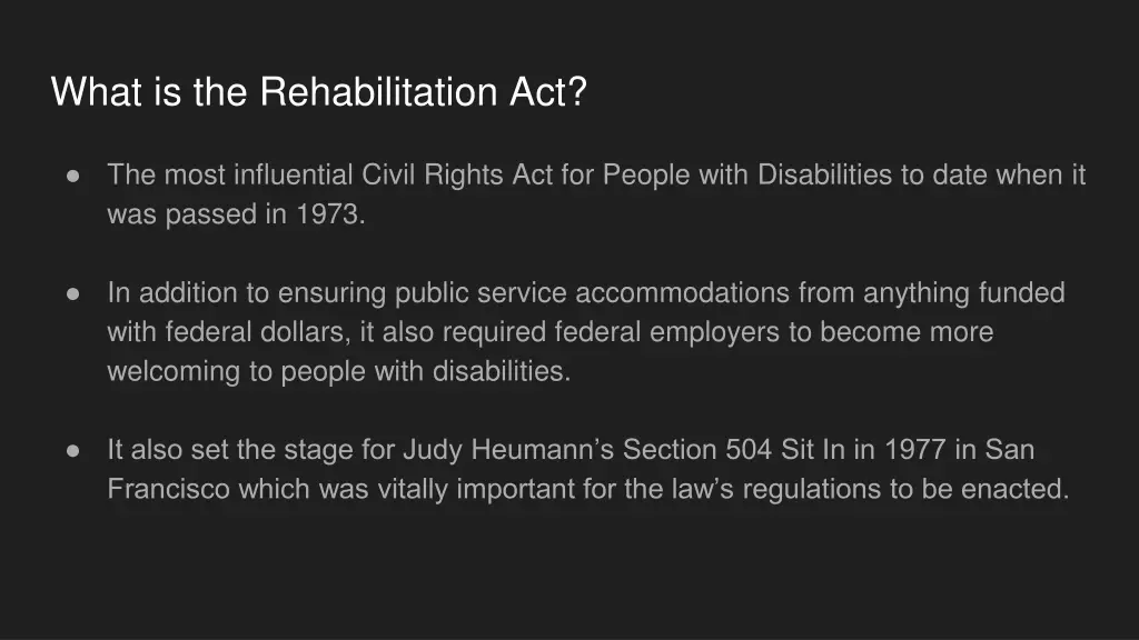what is the rehabilitation act