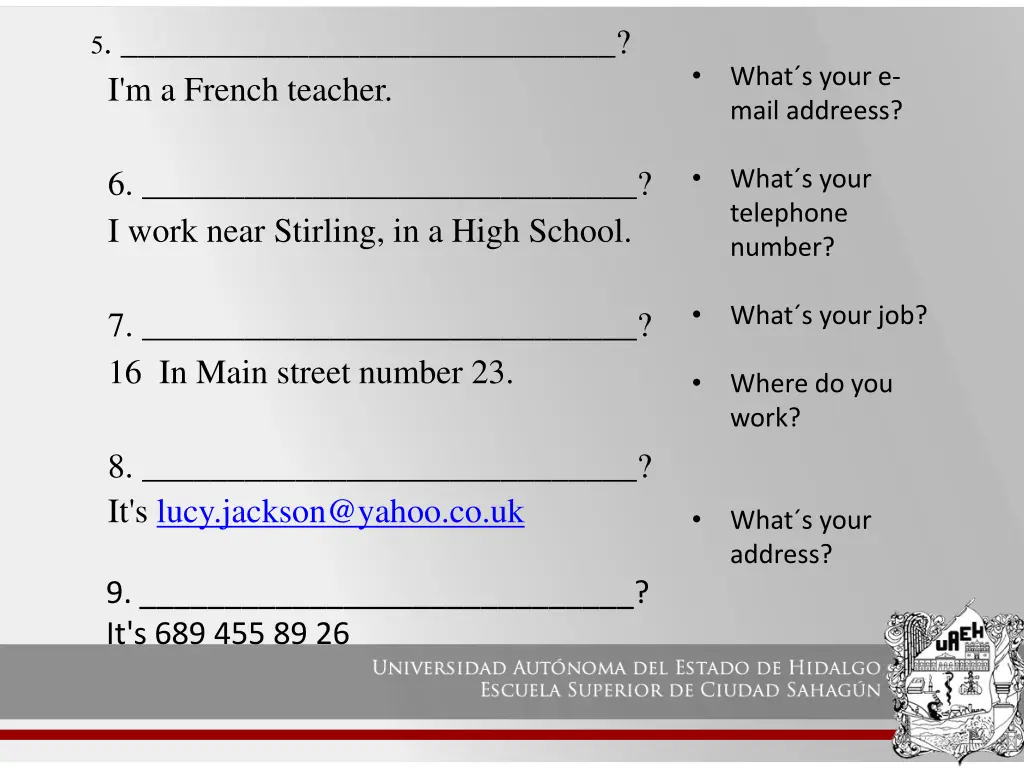 5 i m a french teacher