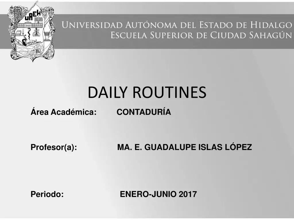 daily routines