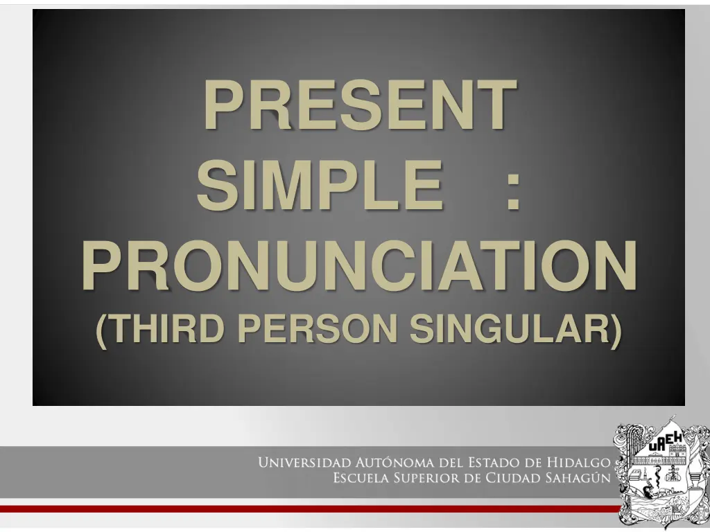 present simple pronunciation third person singular
