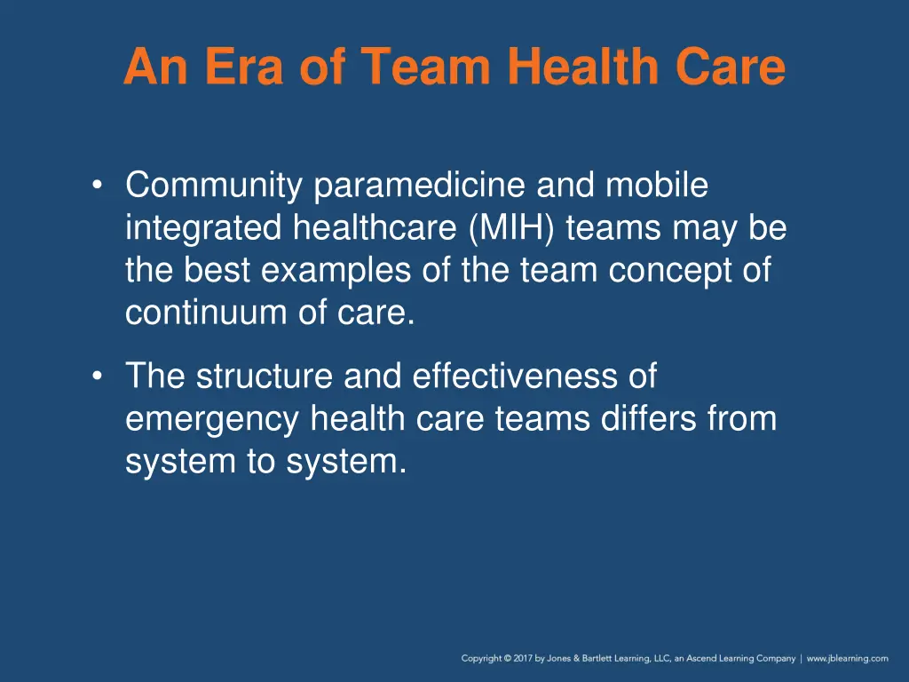 an era of team health care