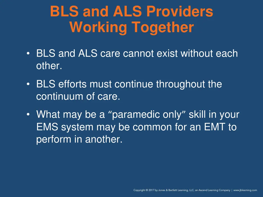 bls and als providers working together