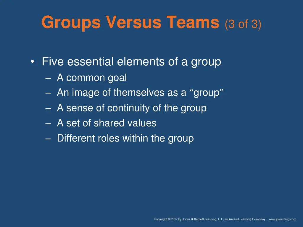 groups versus teams 3 of 3