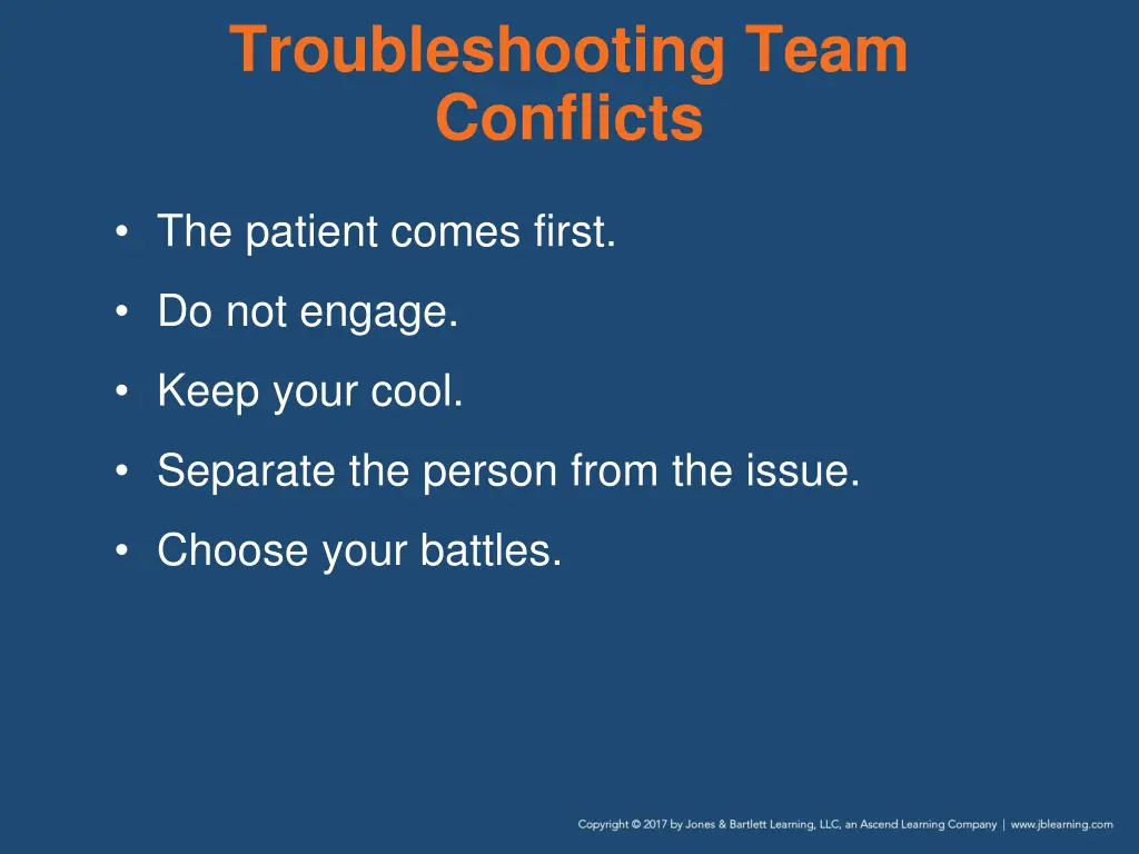 troubleshooting team conflicts