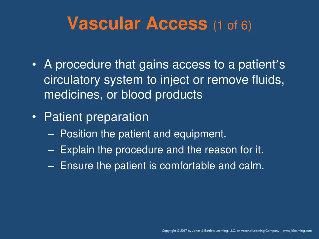 vascular access 1 of 6