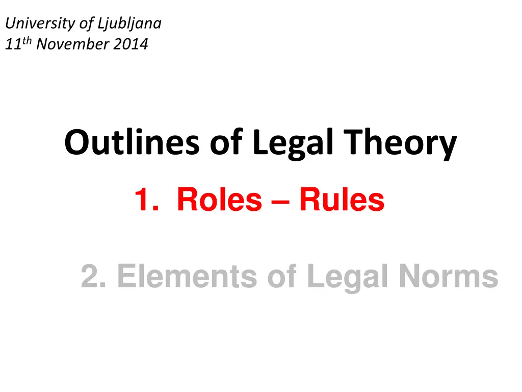 university of ljubljana 11 th november 2014 1