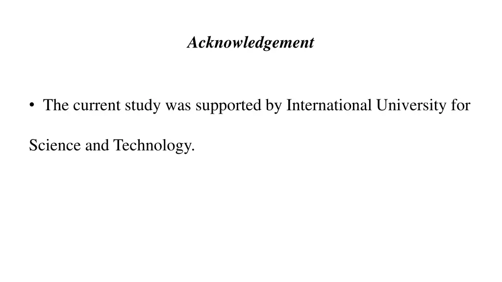 acknowledgement