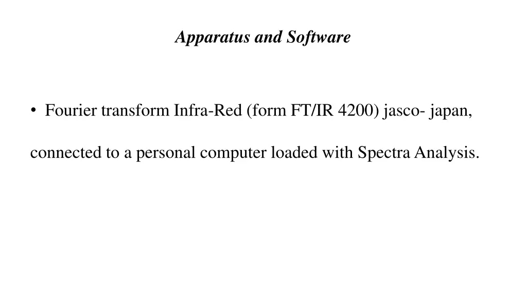 apparatus and software