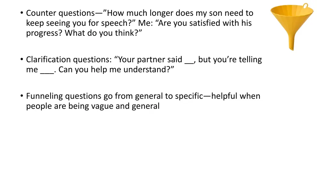 counter questions how much longer does