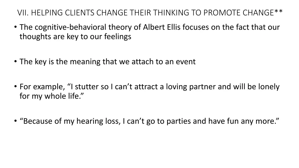 vii helping clients change their thinking