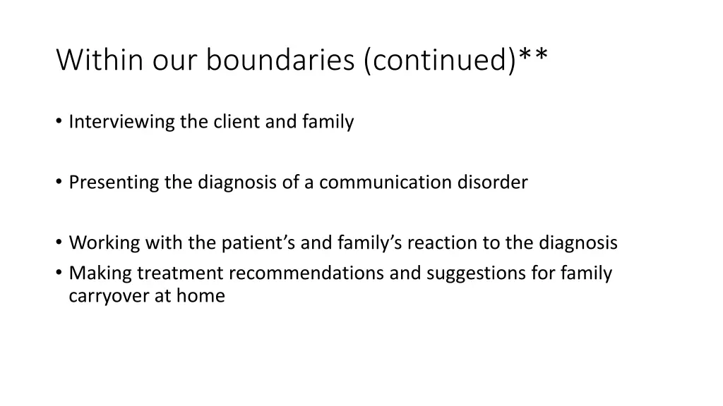 within our boundaries continued