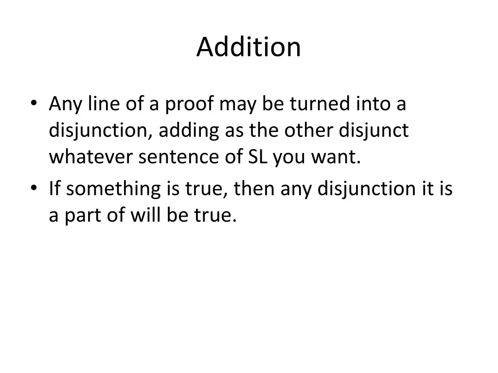 addition