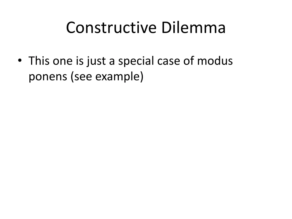 constructive dilemma