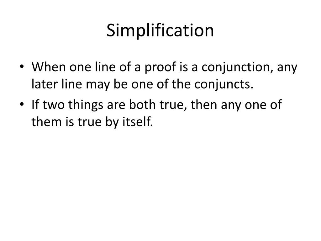 simplification