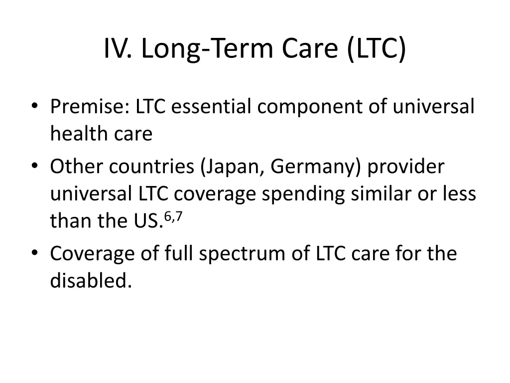 iv long term care ltc