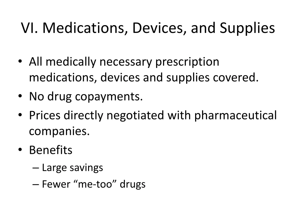 vi medications devices and supplies